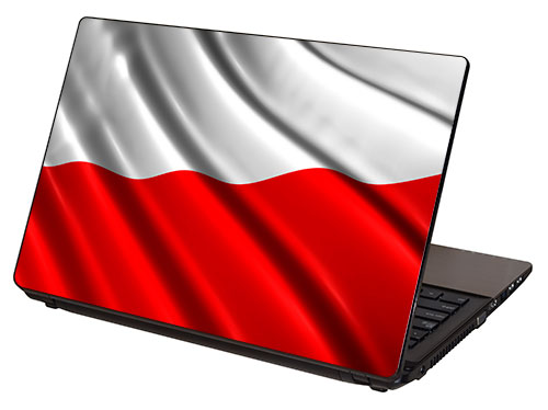 LTS-032, "Polish Flag, Flag of Poland" Laptop Skin by RG Graphix.