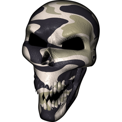 Premium Skull Decals- Desert Camo.