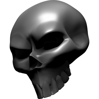 Premium Skull Decals- Carbon Fiber Skull 1.
