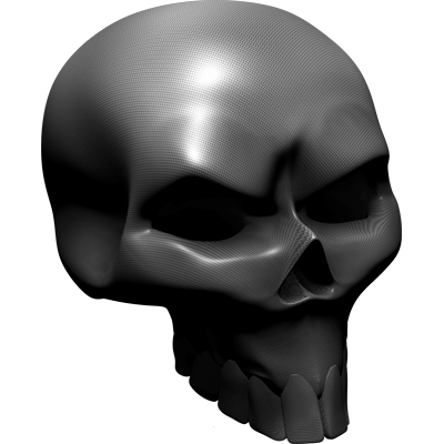 Premium Skull Decals- Carbon Fiber Skull 2.