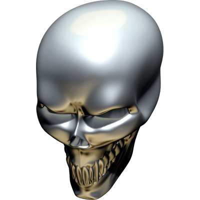 Premium Skull Decals- Chrome 1.