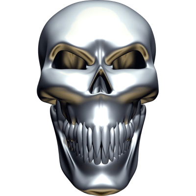 Premium Skull Decals- Chrome 4.