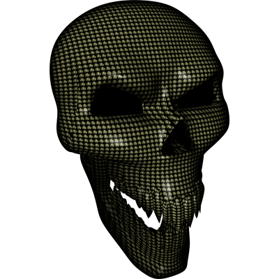 Premium Skull Decals- Circle Pattern Skull.