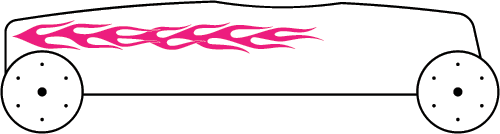 Soap Box Derby Flames Decal Set