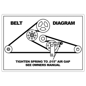 Gravely Belt Diagram Decal- Option 1, TM656.