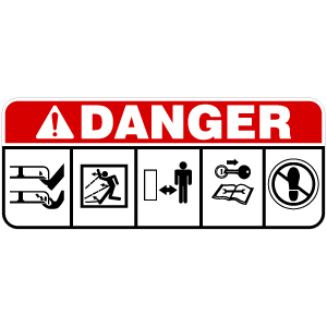 Gravely "Danger" Decal, TM678.