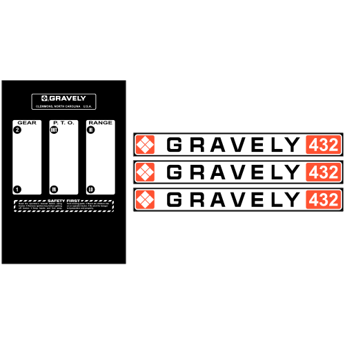 Gravely 432 Tractor Decal Set, TM514.