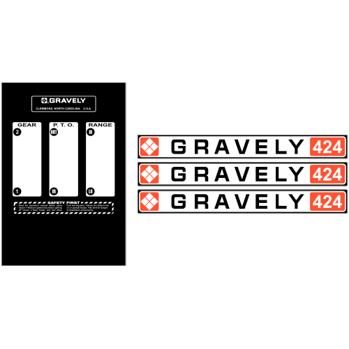 Gravely 424 Tractor Decal Set, TM569.