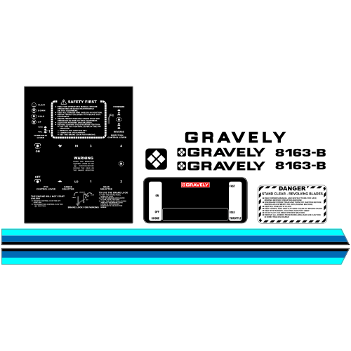 Gravely 8163-B Tractor Decal Set, TM572.