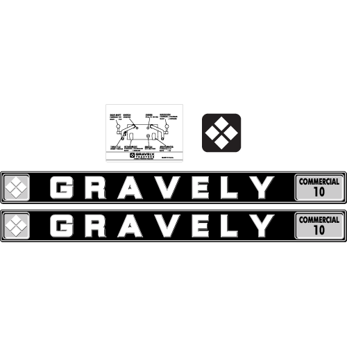 Gravely Commercial 10 Tractor Decal Set, TM755.