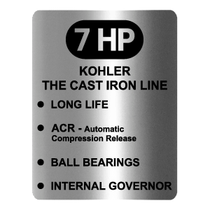 Kohler 7HP Cast Iron Line Decal, TM778.