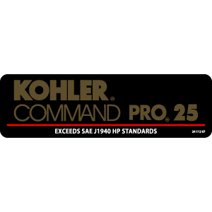 Kohler Command Pro 25 Decal, TM784.