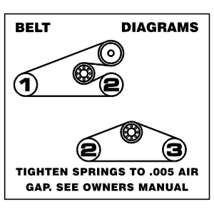 Gravely Belt Diagram Decal- Option 2, TM546.