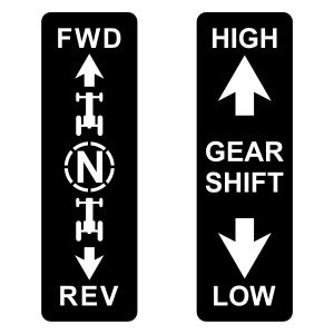 Gravely 5660 Gear Control Decals, TM600.