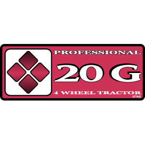 Gravely "Professional 20G" Logo Decal, TM664.