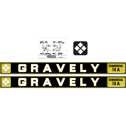 Gravely Commercial 10A Tractor Decal Set, TM797.