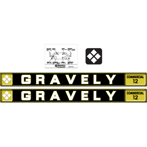 Gravely Commercial 12 Tractor Decal Set, TM799.